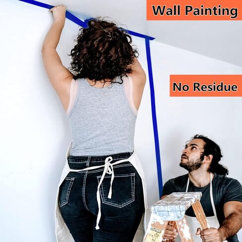 CHUANGSEED 3-Pack Green Painters Tape 1.88 Inches x 60 Yards Blue Masking Tape Bulk - Sharp Edge Line Technology, Produces Sharp Lines Residue-Free and Artisan Grade Wall Trim Tape in Saudi Arabia
