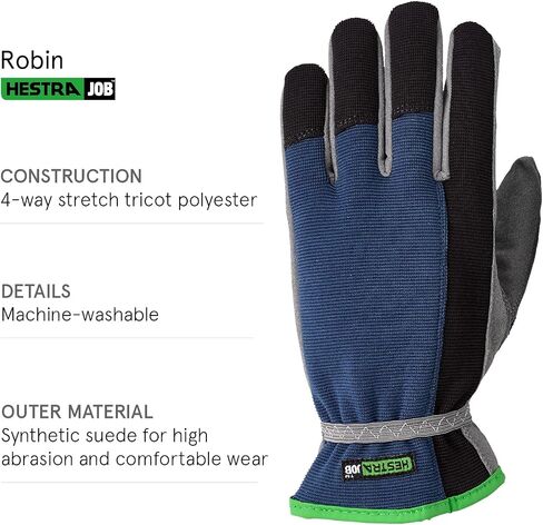 Hestra Garden Robin Durable Adult Work and Gardening Gloves | Washable Gloves for Everyday Gardening, Yard Work, and Tool Use in Saudi Arabia