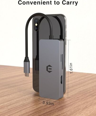 موزع USB C، محطة إرساء TOTU 6 في 1 محول USB C مع مخرج HDMI 4K، VGA، 2 USB 3.0، قارئ بطاقة SD/TF لأجهزة الكمبيوتر المحمولة USB C وأجهزة أخرى من النوع C in Kuwait