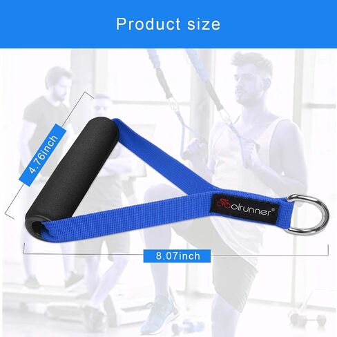 Coolrunner زوجان من مقابض شريط المقاومة، مقابض حزام اللياقة البدنية، تصميم واسع، مقابض كابلات شديدة التحمل مع نوى ABS صلبة، حلقات D ملحومة ذات قياس ثقيل (مجموعة مكونة من 4 قطع) in Kuwait