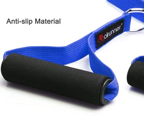Coolrunner زوجان من مقابض شريط المقاومة، مقابض حزام اللياقة البدنية، تصميم واسع، مقابض كابلات شديدة التحمل مع نوى ABS صلبة، حلقات D ملحومة ذات قياس ثقيل (مجموعة مكونة من 4 قطع) in Kuwait
