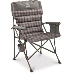 Guide Gear Oversized XL Comfort Padded Mammoth Camping Chair; Includes Carry Bag, Portable, Folding, Large Camp Lounge Chairs for Outdoor, Adults, Men and Women, Heavy-Duty 500-Pound Capacity Green in Kuwait
