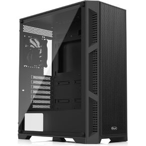 RAIJINTEK Arcadia III Tempered Glass Mid Tower ATX PC Case with Tempered Glass, High Airflow, Pre-Installed 1x120mm Fan, Black (0R20B00224) in Kuwait