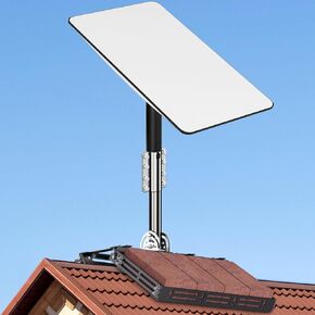 Starlink Gen 2 Roof Ridge Mount - No-Drill Installation Mounting Kit with Gen 2 Pipe Adapter for Tilt Angle Adjustment, Compatible with Starlink V2 Standard Actuated Dish in Saudi Arabia