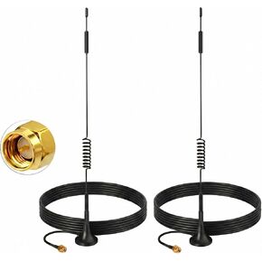 2-Pack 12dBi 4G LTE Antenna SMA Male Magnetic Base MIMO Omni-Directional Antenna 698-4900MHz for Verizon AT&T T-Mobile, Netgear Nighthawk M1/MR1100, Huawei B525/B535, TP-Link Router, Hotspot, Modem in Saudi Arabia
