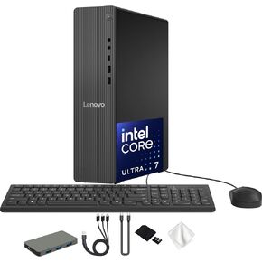 Lenovo Gen 10 8L IdeaCentre Tower, Intel Core Ultra 7 265, 32GB DDR5 RAM, 2TB Storage(1TB SSD+1TB Docking Station Set), Wi-Fi 6E, USB Calliope Keyboard＆Mouse, HD Audio, Win 11 Pro,Luna Grey in Kuwait