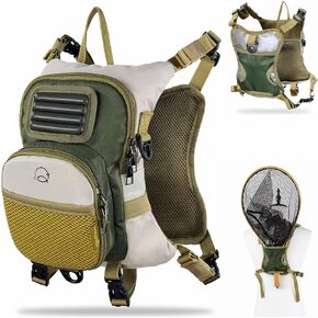 Fly Fishing Chest Pack with Workstation,Fly Box Storage and Net Holder in Saudi Arabia
