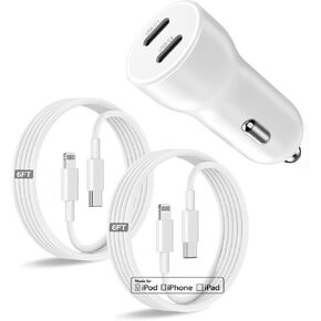 شاحن سيارة iPhone 14 13، منفذ USB C مزدوج بقدرة 45 وات، سيارة Apple السريعة in Kuwait