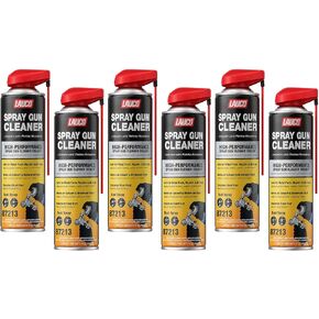 LAUCO Spray Gun Cleaner 14 oz, Pack of 6, High-Performance Paint Gun Cleaner Solvent, Fast Dissolving Aerosol for Waterborne & Solvent Paint, Dual Spray Precision Cleaner for Nozzles in Saudi Arabia