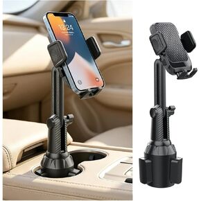 Car Cup Phone Mount, 360° Rotation Flexible Vehicle Cell Phone Holder with Long Adjustable Neck, Automotive Interior Smartphones Stand, Universal for SUV Automobile Truck in Saudi Arabia