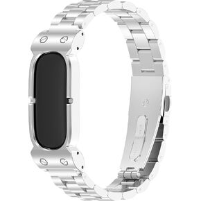 حزام بديل متوافق مع Google Fitbit Air، حزام ساعة من الفولاذ المقاوم للصدأ، حجم سوار معصم معدني مسامي قابل للتعديل وسهل التركيب in Kuwait