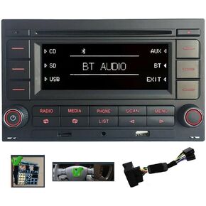 ستيريو سيارة RCN210 لشركة فولكس فاجن جولف 4 باسات B5 بلوتوث مشغل أقراص مضغوطة USB MP3 AUX SD PQ Canbus محاكي in Kuwait
