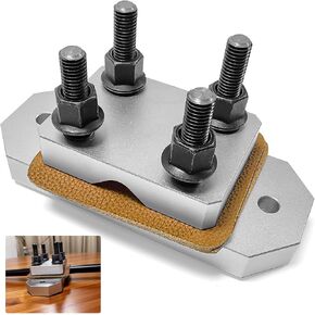 Professional Grade Heavy Duty Barrel Vise Tool, Aluminum Barrel Clamp with Leather Inserts, Universal Barrel Vise Clamp Surface Protection Design, Fits 0.67"–1.375" Outside Diameter Barrels (silver） in Kuwait