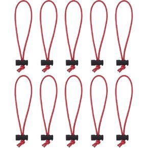 10pcs Multipurpose Reusable Tangle Tamer, Elastic Cable Tie with Adjustable, Cable Strap Toggle Tie, Cord Keeper (Black) in Saudi Arabia
