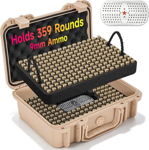 359-Round 9mm Ammo Case, Bullet Storage Case, Waterproof Locking Box in Saudi Arabia