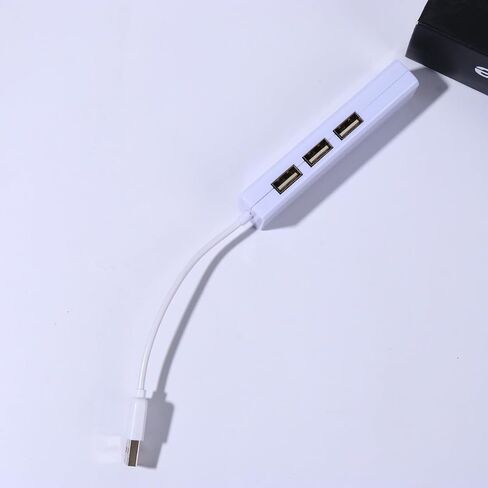 USB to Ethernet Adapter Hub with 3 USB Ports USB 2.0 White in Kuwait