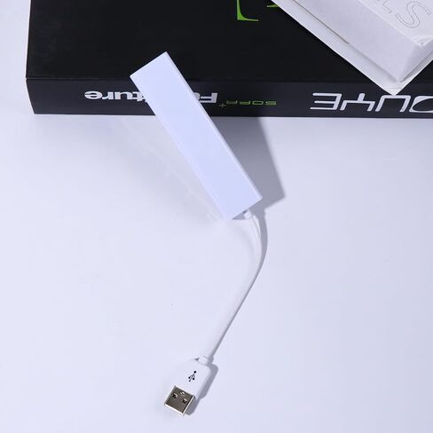 USB to Ethernet Adapter Hub with 3 USB Ports USB 2.0 White in Kuwait