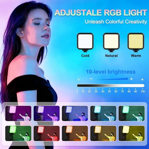 Phone Vlogging Kit with Mini LED Video Light+Microphone+Phone Clip+Tripod in Kuwait