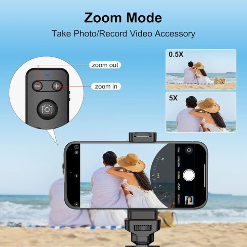 Newmowa Bluetooth Remote Shutter Rechargeable Zoom for iPhone 11-16 in Kuwait