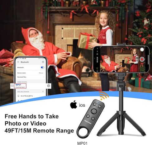 Newmowa Bluetooth Remote Shutter Rechargeable Zoom for iPhone 11-16 in Kuwait