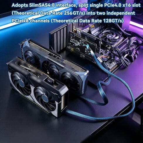RGEEK PCIe Bifurcation x16 to x8x8, x16 to Dual x8 Bifurcation Riser Card in Kuwait