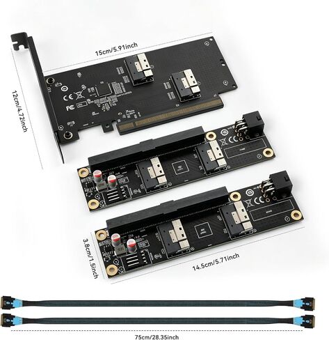 RGEEK PCIe Bifurcation x16 to x8x8, x16 to Dual x8 Bifurcation Riser Card in Kuwait