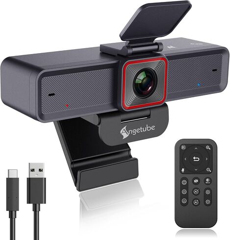 Angetube 4K Webcam for PC, UHD Computer Web Camera for Desktop with 5X Zoom in Kuwait
