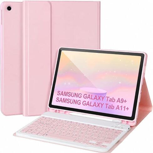 Keyboard Case for Samsung Galaxy Tab A9+/A11+ Plus 2023/2025 11’’,Case with Keyboard for Samsung Tab A9+ with S Pen Holder,Detachable Bluetooth Keyboard for Galaxy Tab A11+ Auto Wake/Sleep,Purple in Saudi Arabia