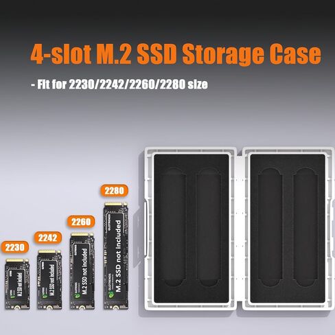 GLOTRENDS M.2 NVMe Adapter + 4-Bay M.2 SSD Enclosure Bundle, PCIe 3.0 X8 with Bifurcation, RAID Support for 2280/2260/2242/2230 SSD in Kuwait