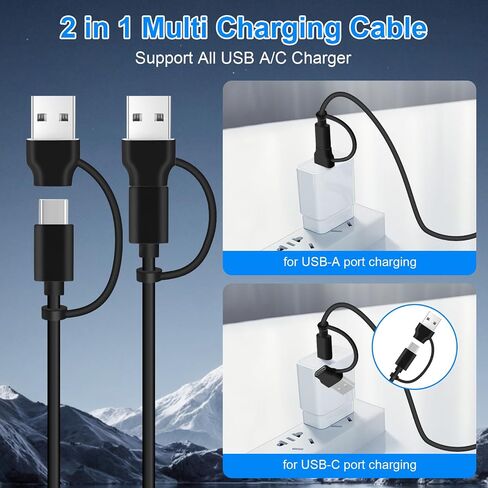 EGK 5FT USB C & A to Micro USB Charge & Data Transfer Cable in Kuwait