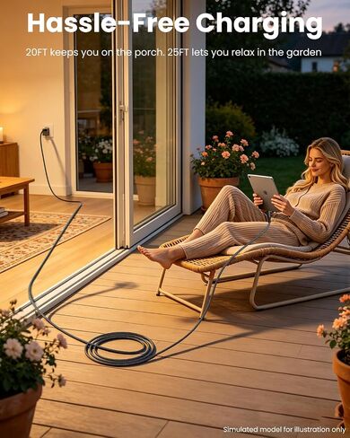USB C to USB C Cable 25FT, 60W Fast Charging, USB 2.0 Data Transfer in Kuwait