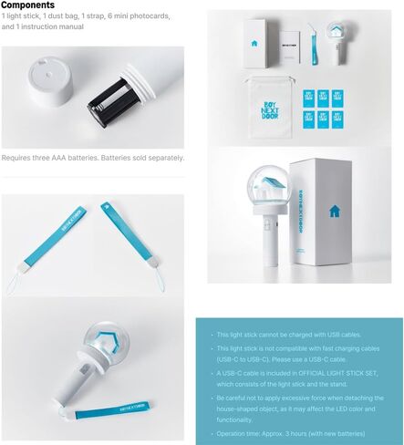 BOYNEXTDOOR Official LightStick + 6 Official Photocards & 3 Extra Photocards Set in Kuwait