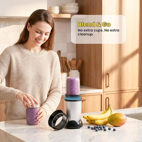 Adapter for 250W Magic Bullet Blender & Ball Wide-Mouth Mason Jars - Blend, Store & Go in Same Jar, Blender Accessory for MB1001 - Easy to Clean, Dishwasher Safe in Saudi Arabia