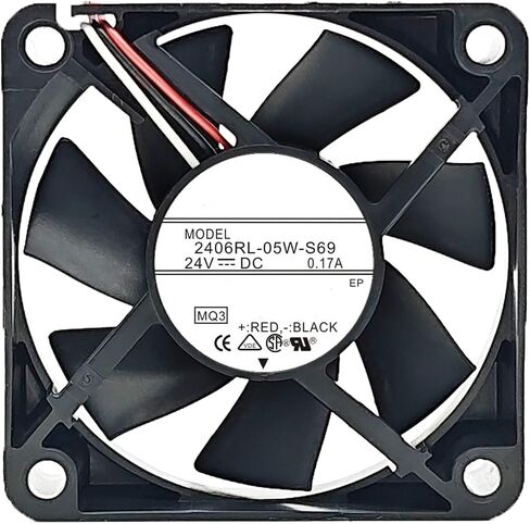 1pcs Cooling Fan 2406RL-05W-S69 24V 0.17A 6CM 6015 60X60X15MM 3-Wire in Kuwait