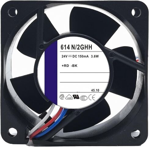 1pcs Cooling Fan 614N/2GHH 24V 150mA 3.6W 6850RPM 6cm 6025 60X60X25mm 3-Wire in Saudi Arabia
