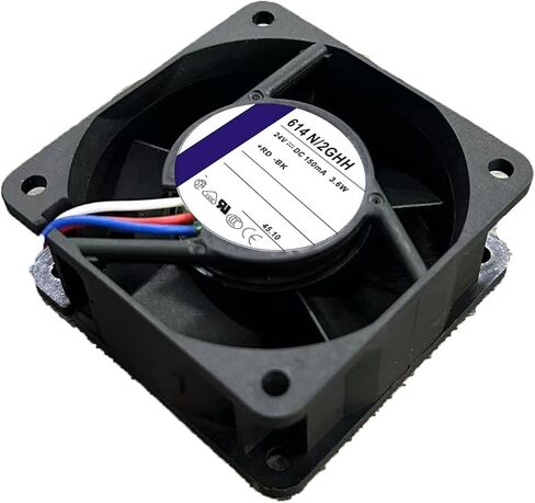 1pcs Cooling Fan 614N/2GHH 24V 150mA 3.6W 6850RPM 6cm 6025 60X60X25mm 3-Wire in Saudi Arabia
