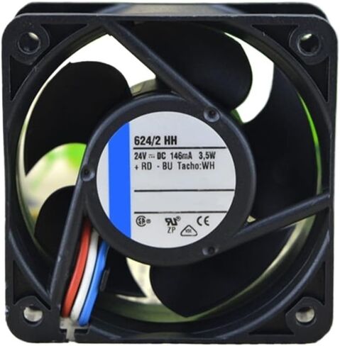 1pcs Cooling Fan 624/2 HH 24V 146mA 3.5W 6cm 6025 60X60X25mm 3-Wire in Saudi Arabia