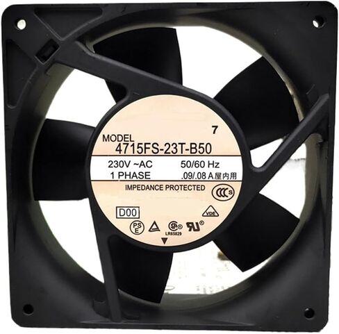 1pcs Cooling Fan 4715FS-23T-B50 AC 230V 0.09/0.08A 12cm 12038 120x120x38mm in Saudi Arabia