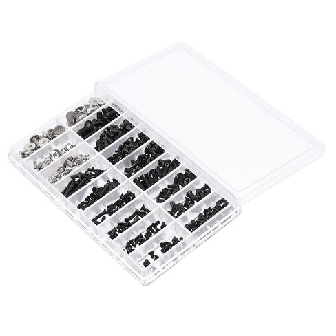 Reusable Steel Countersunk Head Type Screws Set for Laptop Computer Hard Disk and Motherboard, Rust Resistant and Oxidation Resistant Black Screws Kit for Electronic Product in Saudi Arabia