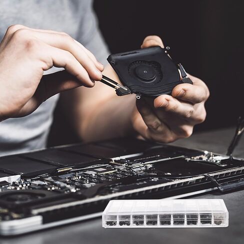 Reusable Steel Countersunk Head Type Screws Set for Laptop Computer Hard Disk and Motherboard, Rust Resistant and Oxidation Resistant Black Screws Kit for Electronic Product in Saudi Arabia
