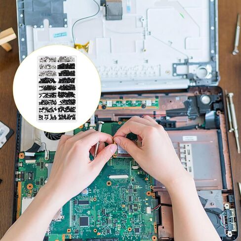 Reusable Steel Countersunk Head Type Screws Set for Laptop Computer Hard Disk and Motherboard, Rust Resistant and Oxidation Resistant Black Screws Kit for Electronic Product in Saudi Arabia