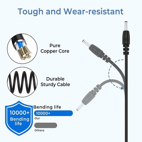 Vancle 2 Pack for USB to DC 3.5mm Cable, USB Type A Male to DC 3.5mm x 1.35mm Male 5V DC Power Plug Connector Charge Barrel Jack Power Cable (2*Black) in Kuwait