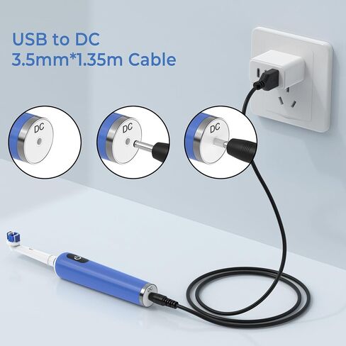Vancle 2 Pack for USB to DC 3.5mm Cable, USB Type A Male to DC 3.5mm x 1.35mm Male 5V DC Power Plug Connector Charge Barrel Jack Power Cable (2*Black) in Kuwait