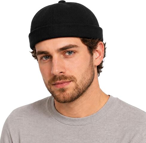 Adjustable Unisex Hip-Hop Docker Hat Dome Brimless Hats in Saudi Arabia