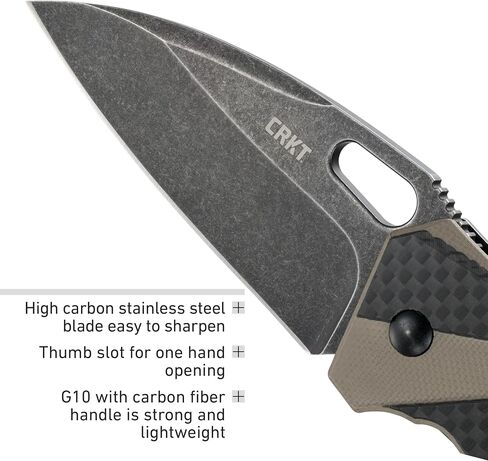 CRKT Heron Everyday Carry Folding Knife with Frame Lock, Tan, 2440 in Saudi Arabia