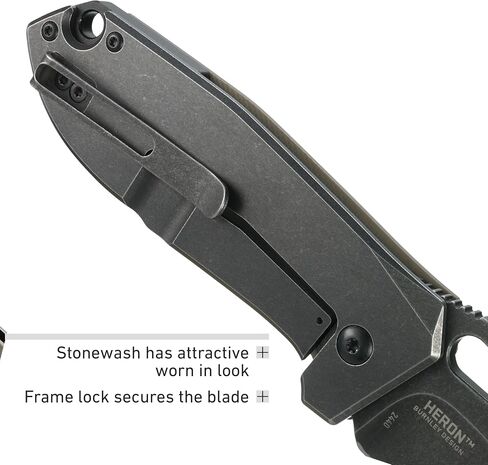 CRKT Heron Everyday Carry Folding Knife with Frame Lock, Tan, 2440 in Saudi Arabia