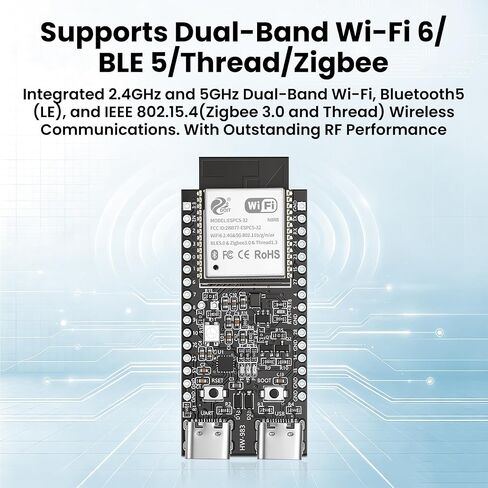 ESP32-C5 DevKitC-1 N8R8 Development Board Double USB-C Built-in Antenna in Saudi Arabia