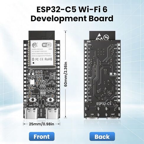 ESP32-C5 DevKitC-1 N8R8 Development Board Double USB-C Built-in Antenna in Saudi Arabia