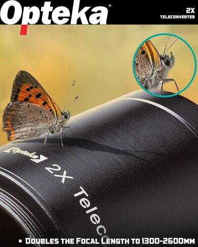 Opteka 650-1300mm (with 2X- 1300-2600mm) Telephoto Zoom Lens for Canon EF-Mount EOS 90D, 80D, 77D, 70D, 60D, 50D, 7D, 6D, 5D, 5DS, 1DS, T8, T8i, T7i, T7s, T7, T6s, T6i, T6, T5, SL3, SL2 DSLR Cameras in Kuwait