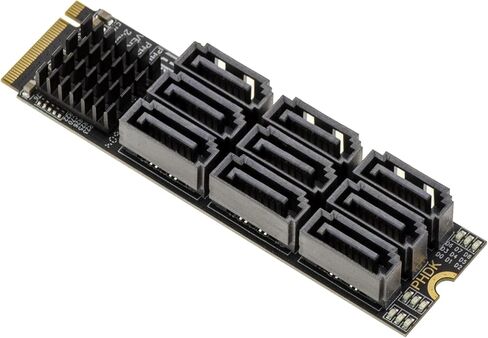 Kalea-INFORMATIQUE M.2 M Key Controller Card with 9 SATA 3.0 Ports (6Gbps) with Realtek RTL9101 Chipset and Multi-Controller Architecture in Kuwait